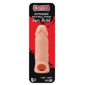 Телесная насадка EXTENDER WITH BALL STRAP 5.5 - 14 см. - Dream Toys - во Владимире купить с доставкой