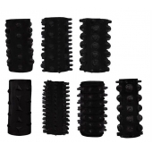Набор из 7 черных насадок PENIS SLEEVES SET - Dream Toys - во Владимире купить с доставкой