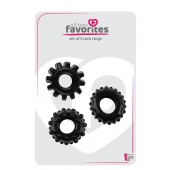 Набор из 3 черных эрекционных колец SET OF 3 COCKRINGS - Dream Toys - во Владимире купить с доставкой