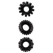 Набор из 3 черных эрекционных колец SET OF 3 COCKRINGS - Dream Toys - во Владимире купить с доставкой