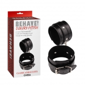Черные оковы Classic Ankle Cuffs - Chisa - купить с доставкой во Владимире