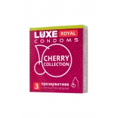 Презервативы с ароматом вишни LUXE Royal Cherry Collection - 3 шт. - Luxe - купить с доставкой во Владимире