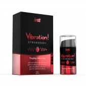 Жидкий интимный гель с эффектом вибрации Vibration! Strawberry - 15 мл. - INTT - купить с доставкой во Владимире