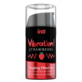 Жидкий интимный гель с эффектом вибрации Vibration! Strawberry - 15 мл. - INTT - купить с доставкой во Владимире