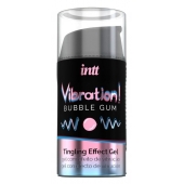 Жидкий интимный гель с эффектом вибрации Vibration! Bubble Gum - 15 мл. - INTT - купить с доставкой во Владимире