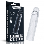 Прозрачная насадка-удлинитель Flawless Clear Penis Sleeve Add 1 - 15,5 см. - Lovetoy - во Владимире купить с доставкой