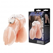 Прозрачная клетка целомудрия Acrylic See-thru Chastity Cage - BlueLine - купить с доставкой во Владимире