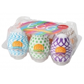Набор из 6 мастурбаторов Tenga EGG IV с различным рельефом - Tenga - во Владимире купить с доставкой