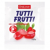 Гель-смазка Tutti-frutti со вкусом барбариса - 4 гр. - Биоритм - купить с доставкой во Владимире