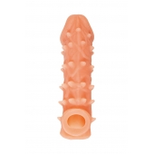 Телесная закрытая насадка с пупырышками Cock Sleeve Size L - 17,6 см. - KOKOS - во Владимире купить с доставкой