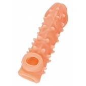 Телесная закрытая насадка с пупырышками Cock Sleeve Size L - 17,6 см. - KOKOS - во Владимире купить с доставкой