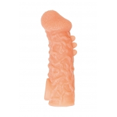 Телесная закрытая насадка с шершавой головкой Cock Sleeve Size M - 15,6 см. - KOKOS - во Владимире купить с доставкой