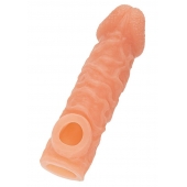 Телесная закрытая насадка с шершавой головкой Cock Sleeve Size M - 15,6 см. - KOKOS - во Владимире купить с доставкой