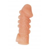 Телесная закрытая насадка с шишечками Cock Sleeve Size M - 15,6 см. - KOKOS - во Владимире купить с доставкой