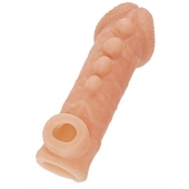 Телесная закрытая насадка с шишечками Cock Sleeve Size M - 15,6 см. - KOKOS - во Владимире купить с доставкой