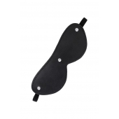 Черная кожаная маска Anonymo с мягким подкладом - ToyFa - купить с доставкой во Владимире