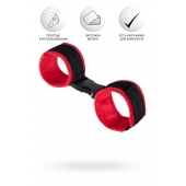 Красно-черные велюровые оковы Anonymo - ToyFa - купить с доставкой во Владимире