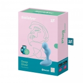 Голубой анальный вибростимулятор Deep Driver - 11,2 см. - Satisfyer - во Владимире купить с доставкой