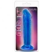 Синий анальный фаллоимитатор Sweet N Small 6 Inch Dildo With Suction Cup - 16,5 см. - Blush Novelties