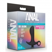 Черный анальный вибратор Silicone Vibrating Prostate Massager 01 - 10,8 см. - Blush Novelties - во Владимире купить с доставкой