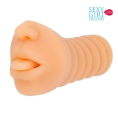 Телесный мастурбатор-ротик с высунутым язычком - Bior toys - во Владимире купить с доставкой