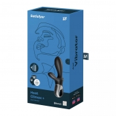 Черный анальный вибратор Heat Climax+ с функцией нагрева - 20,6 см. - Satisfyer - во Владимире купить с доставкой