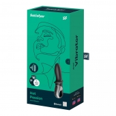 Черный анальный вибратор Hot Passion с функцией нагрева - Satisfyer - во Владимире купить с доставкой