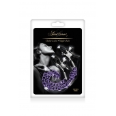 Зажимы для сосков с фиолетовой цепочкой Sweet Caress Nipple Chain - Sweet Caress - купить с доставкой во Владимире