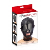 Маска-шлем с отверстием для рта и съемными шорами - Fetish Tentation - купить с доставкой во Владимире
