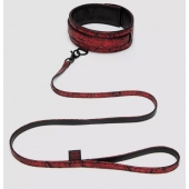 Стильный ошейник с поводком Reversible Faux Leather Collar and Lead - Fifty Shades of Grey - купить с доставкой во Владимире