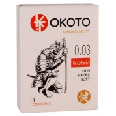 Тонкие презервативы OKOTO Thin Extra Soft - 3 шт. - Sitabella - купить с доставкой во Владимире