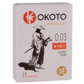 Ультратонкие презервативы OKOTO Ultra Thin - 3 шт. - Sitabella - купить с доставкой во Владимире