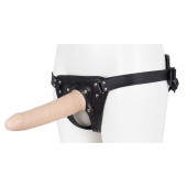 Пустотелый страпон Harness CLASSIC с бандажом - 19,5 см. - LOVETOY (А-Полимер) - купить с доставкой во Владимире