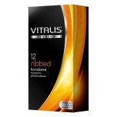 Ребристые презервативы VITALIS PREMIUM ribbed - 12 шт. - Vitalis - купить с доставкой во Владимире