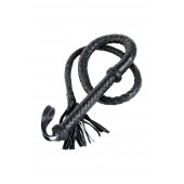 Длинный кожаный кнут с хлопушками на конце - ToyFa - купить с доставкой во Владимире