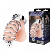 Серебристая клетка для члена Urethral Play Cage - BlueLine - купить с доставкой во Владимире