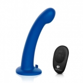 Синяя насадка Remote Control P-Spot G-Spot с черными трусиками - 20 см. - Pegasus - купить с доставкой во Владимире
