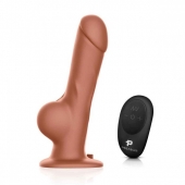 Реалистичный страпон с радиоуправлением Remote Control Realistic - 21 см. - Pegasus - купить с доставкой во Владимире
