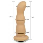 Телесная рельефная насадка Harness - 14,2 см. - LOVETOY (А-Полимер) - купить с доставкой во Владимире