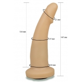 Телесная гладкая насадка Harness - 14,7 см. - LOVETOY (А-Полимер) - купить с доставкой во Владимире