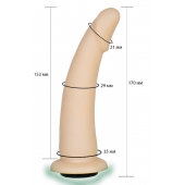 Телесная гладкая насадка-фаллоимитатор Harness - 17 см. - LOVETOY (А-Полимер) - купить с доставкой во Владимире