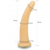 Телесная гладкая насадка-фаллоимитатор Harness - 20 см. - LOVETOY (А-Полимер) - купить с доставкой во Владимире