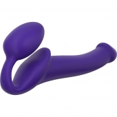 Фиолетовый безремневой страпон Silicone Bendable Strap-On - size M - Strap-on-me - купить с доставкой во Владимире