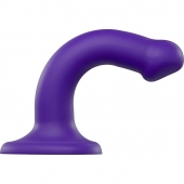Фиолетовый фаллоимитатор-насадка Strap-On-Me Dildo Dual Density size S - 17 см. - Strap-on-me - купить с доставкой во Владимире