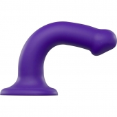 Фиолетовый фаллоимитатор-насадка Strap-On-Me Dildo Dual Density size M - 18 см. - Strap-on-me - купить с доставкой во Владимире