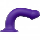 Фиолетовый фаллоимитатор-насадка Strap-On-Me Dildo Dual Density size L - 19 см. - Strap-on-me - купить с доставкой во Владимире