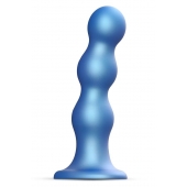 Голубая насадка Strap-On-Me Dildo Plug Balls size L - Strap-on-me - купить с доставкой во Владимире