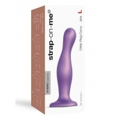 Фиолетовая насадка Strap-On-Me Dildo Plug Curvy size L - Strap-on-me - купить с доставкой во Владимире