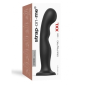 Черная насадка Strap-On-Me Dildo Plug P G size XXL - Strap-on-me - купить с доставкой во Владимире
