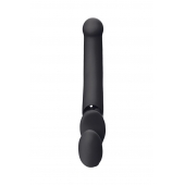 Черный безремневой вибрострапон Silicone Bendable Strap-On - size XL - Strap-on-me - купить с доставкой во Владимире